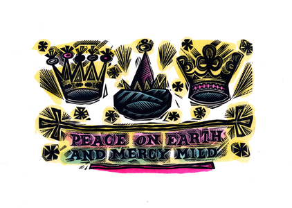 Peace on Earth and Mercy Mild, 1956 (wood engraving)