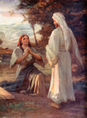 The Gladdest Morn, John xx, 15, 16 (colour litho)