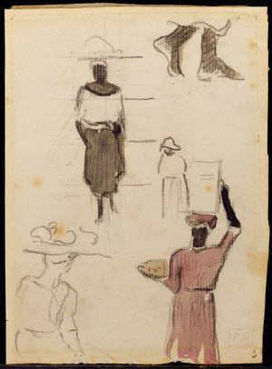 Croquis martiniquais, 1887 (watercolour, charcoal & pencil on paper)