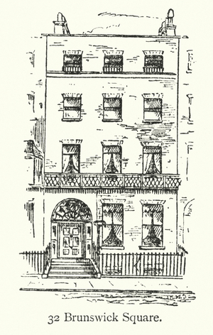 London houses: 32 Brunswick Square (engraving)