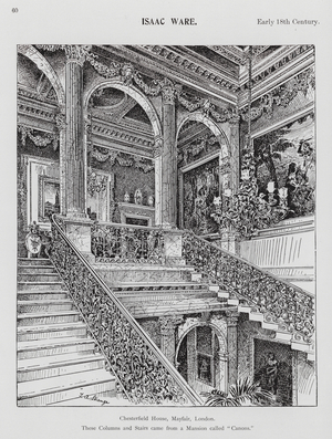 Chesterfield House, Mayfair, London (litho)