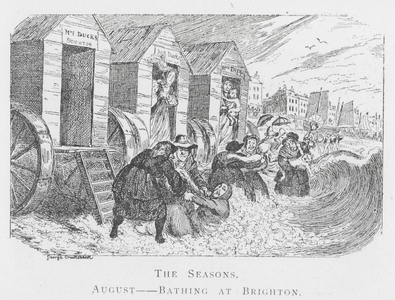 The Seasons, August, Bathing at Brighton (engraving)