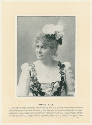 Minnie Hauk (b/w photo)