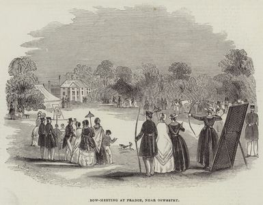 Bow-Meeting at Pradoe, near Oswestry (engraving)