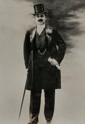 Portrait of Marquis Albert De Dion ( 1856 , 1946 ) founder of the modern automobile , (photograph)