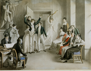 " Adam and Eve and the Fall ", a charade played by the " Schubertians "
