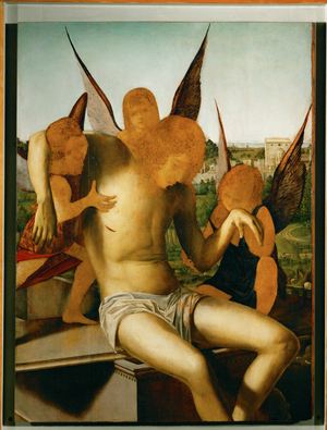 Pieta With Three Angels, c.1475 (oil on wood)