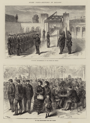 Inside Paris, Sketches by Balloon (engraving)