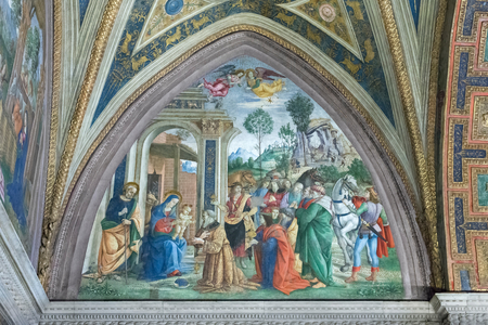 Adoration of the Magi, Hall of the Mysteries of the Faith, Borgia apartments (fresco)