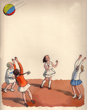 Illustration from 'The Giant and I' by Georgy Ball, 1961 (gouache on paper)