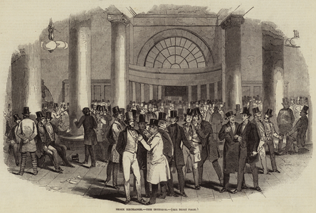 Stock Exchange, the Interior (engraving)