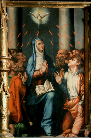 The miracle of PentecoSt (painting on canvas)