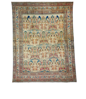 A Pictorial Lavar Kirman Carpet, Southeast Persia, late 19th century (textile)