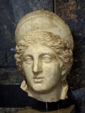 Female divinity, 2nd century AD Head of goddess with diadem, Tarragona, Spain