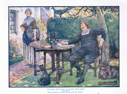 "My maid (My Prue), by good luck sent, from English Literature pub.by T C & EC Jack, c.1920 (colour litho)