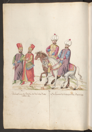 The court of a pasha and sultan: a Turkish general on horseback