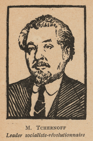 Viktor Chernov, Russian revolutionary and one of the founders of the Socialist Revolutionary Party (litho)