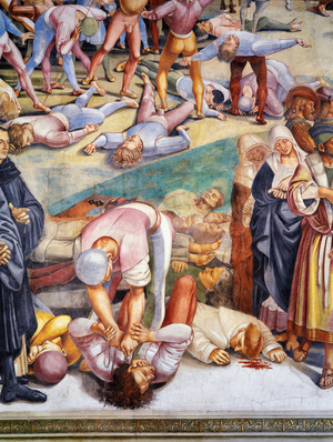 Sermon and Deeds of the Antichrist from Last Judgment cycle, 1499-1504 (fresco)
