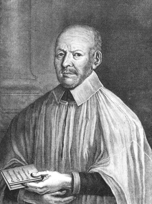 Adrien Bourdoise (1584-1665) French clergyman who took part with Saint Vincent de Paul and Pierre de Berulle in reform of clergy, engraving