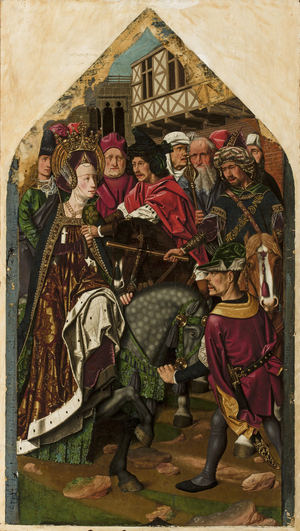 The Arrest of Santa Engracia, 1474-77 (oil on panel)