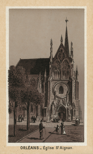 Orleans: Eglise St Aignan (litho)