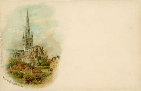 Norwich Cathedral (colour litho)