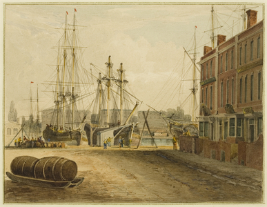 South End of Prince's Street, 1825 (pencil & watercolour on paper)