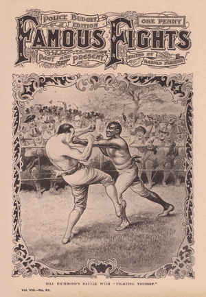 Bill Richmond's battle with "Fighting Youssop" (litho)