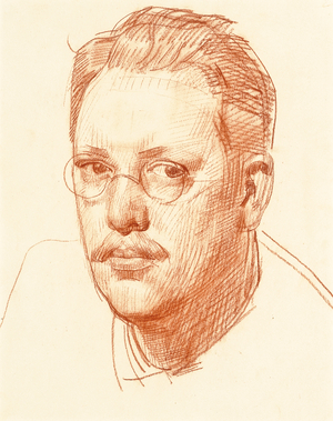 Portrait of Francis Dodd, 1906  (red chalk on paper)