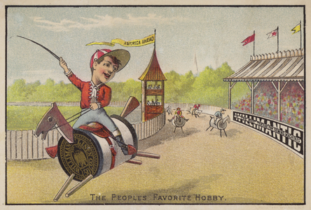 Horse Racing On Cotton Reels (chromolitho)