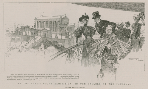 At the Earl's Court Exhibition: In the gallery at the panorama (engraving)