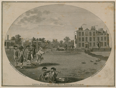 Coits played opposite the Horns, Kennington Common (engraving)