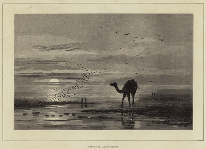 The Sea of Aral at Sunset (engraving)