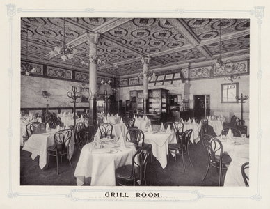 Restaurant Frascati, London: Grill Room (b/w photo)