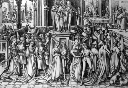Dance at the Court of Herod, c.1500 (engraving)