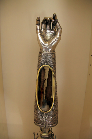 Reliquary of St Agatha's arm in Palermo Cathedral, Sicily