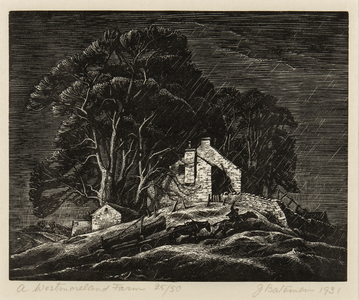 A Westmoreland Farm, 1931 (woodcut)
