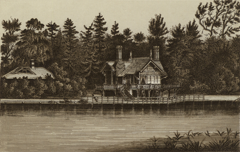 The Fishing Temple, Virginia Water (litho)
