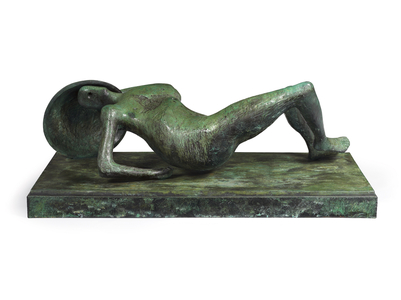 Falling Warrior, 1956-7 (bronze with green patina)