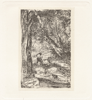 Planche XI – Le Bûcheron (Plate XI – The Woodcutter),c. 1857 (print)