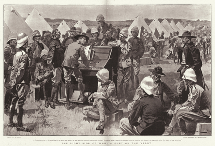 The Light Side of War, a Duet on the Veldt (litho)
