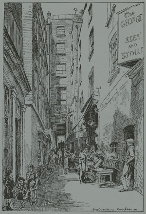 General view of George Court (etching)