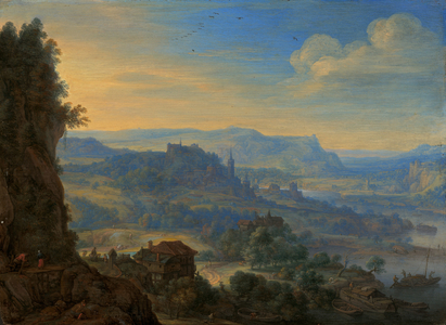 Imaginary River Landscape, 1670 (oil on panel)