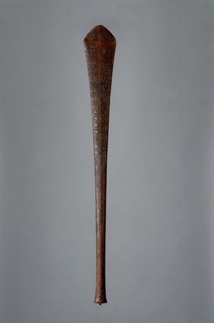 Akau tau, paddle club, late 18th or early 19th century, Tonga (wood)