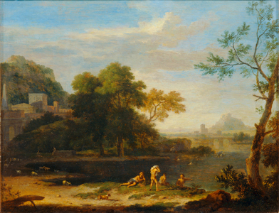 Paysage avec baigneurs - Landscape with bathers ...