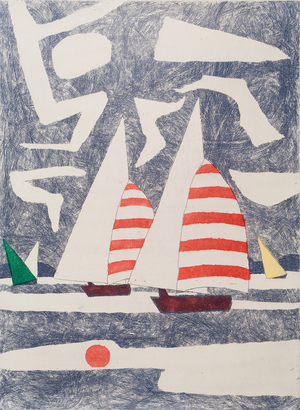 Spinnakers, 1971 (etching, aquatint & soft ground)
