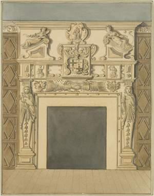 Chimneypiece at 28 Redcliffe Street (w/c on paper)