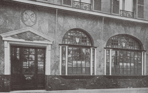Shop Fronts: The Ixe Tea Rooms, Paris, Bagge and Peters, Architects (b/w photo)