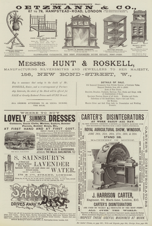 Page of Advertisements (engraving)