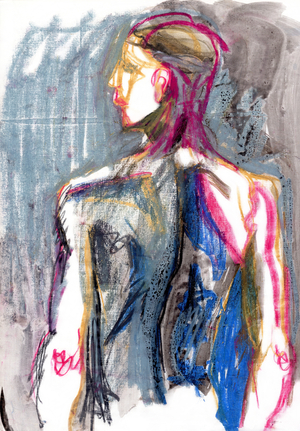 Energy Lines, 1992 (oil pastel & w/c on paper)